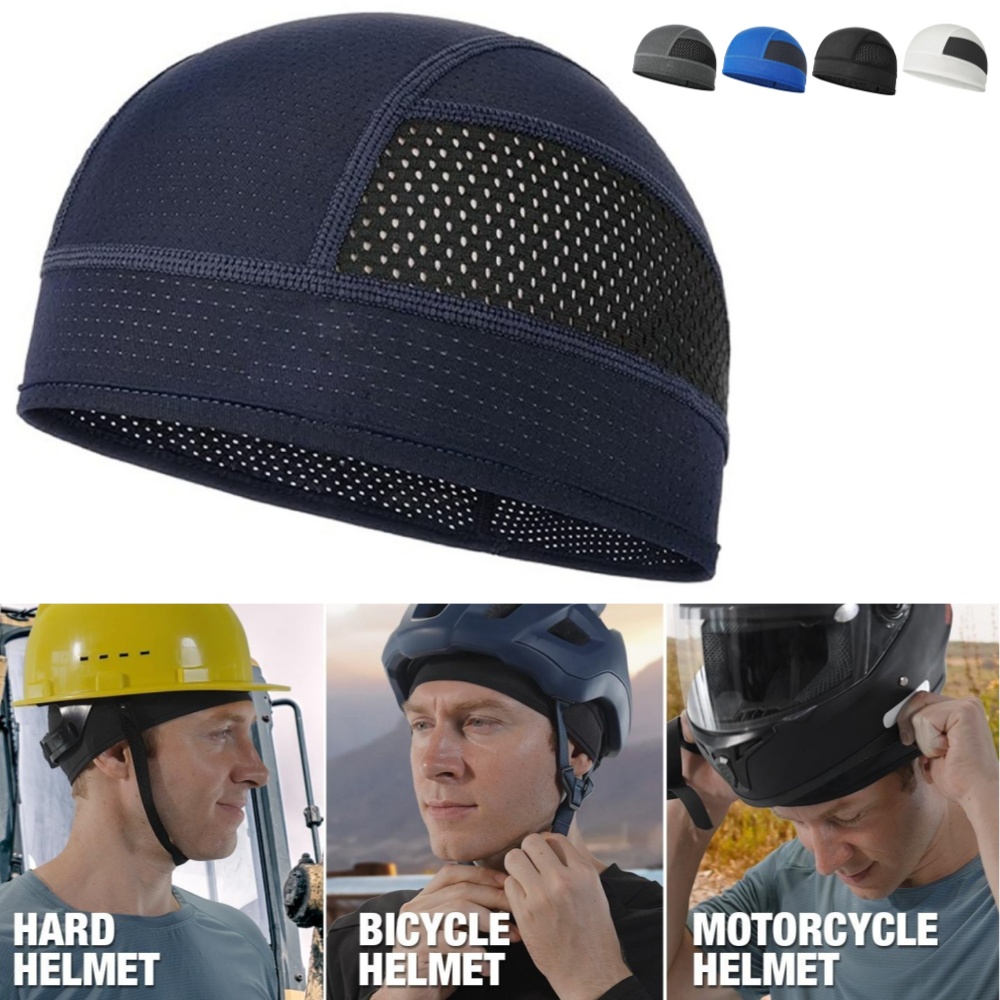 Skull Cap Helmet Liner - 여름 메쉬 얇은 통풍구 남성용 비니