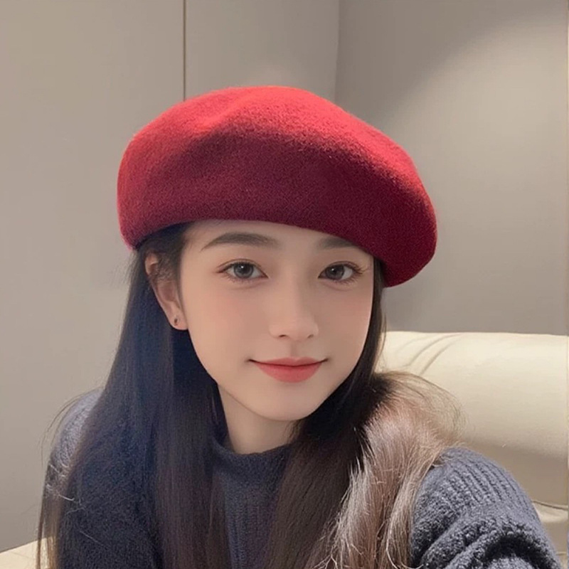 Beret French Wool - 가을 클래식 프랑스산 울 베레모 여성용