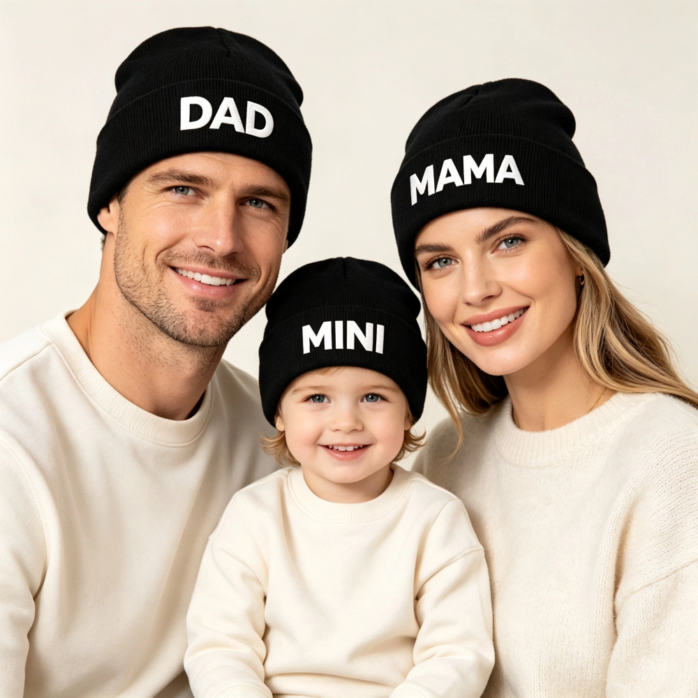 Beanie Cuffed Knit - 엄마 아빠 아기 아이들을 위한 레터