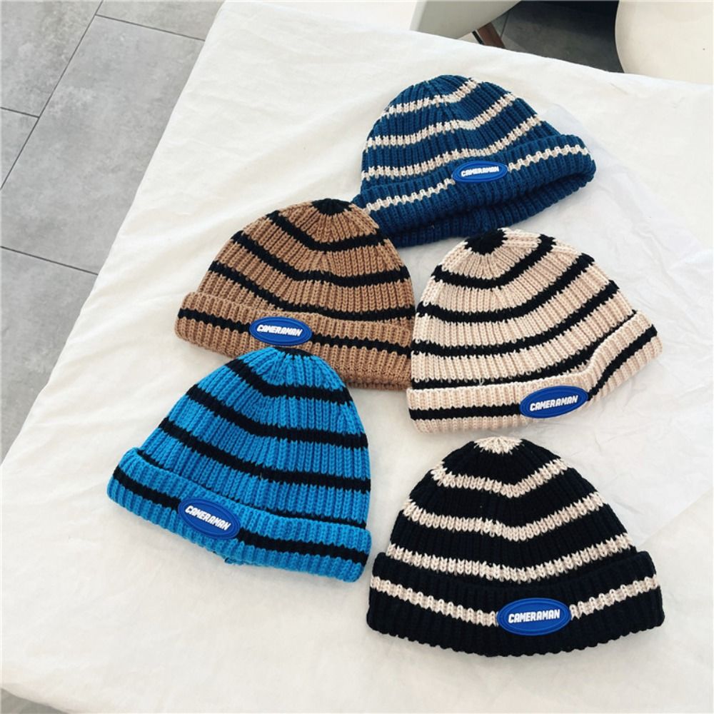 패션 따뜻한 어린이 모자 통기성 편안한 줄무늬 니트 모 - Beanie Cuffed Knit 리뷰 및 가격