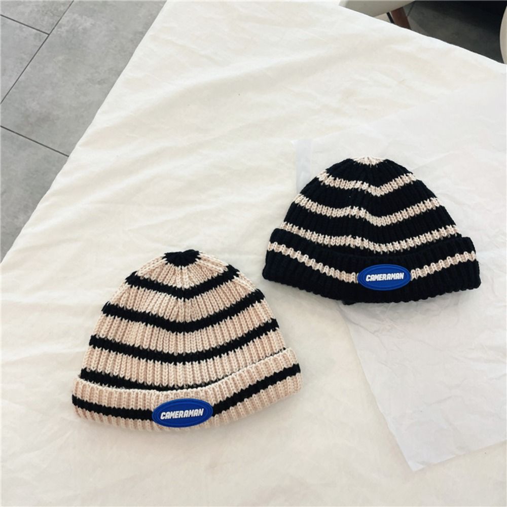 패션 따뜻한 어린이 모자 통기성 편안한 줄무늬 니트 모 - Beanie Cuffed Knit 리뷰 및 가격