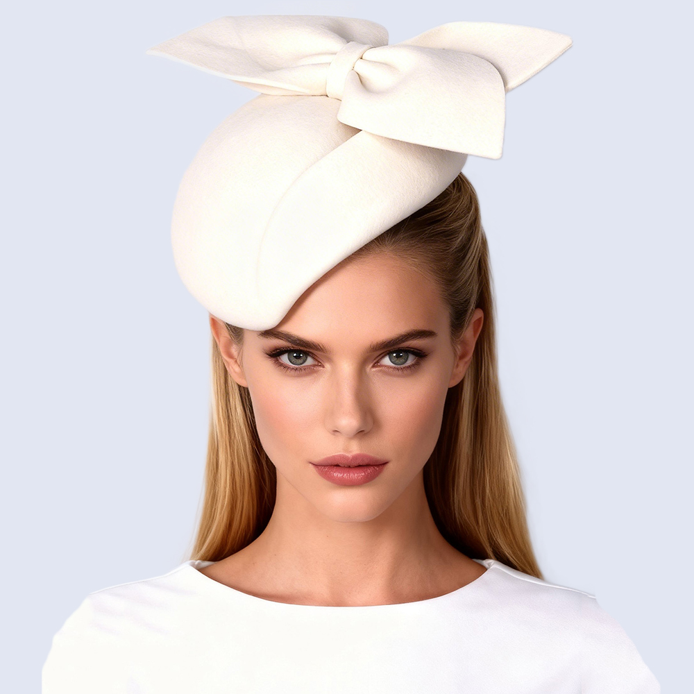 FS 블랙 화이트 울 프렌치 베레모 리본 장식 교회 모 - Beret French Wool 리뷰 및 가격