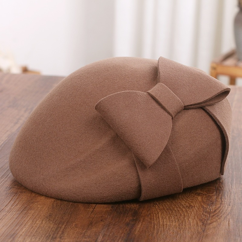프랑스 우아한 메쉬 보우 울 베레모 여성용 부드럽고 따 - Beret French Wool 리뷰 및 가격