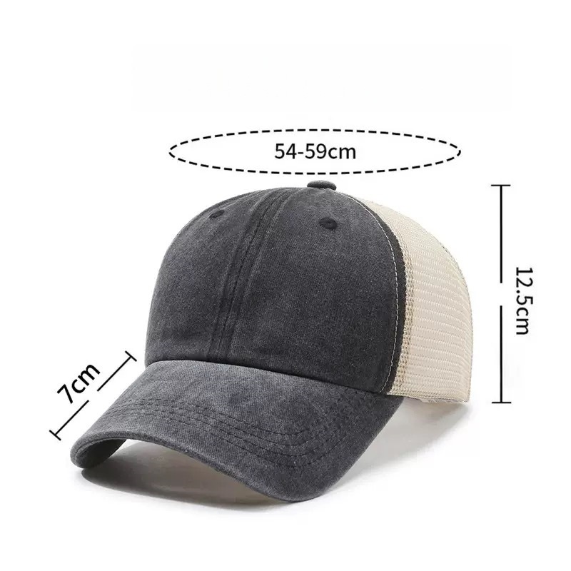 커스텀 로고 워싱 메쉬 캡 통기성 야구 모자 레트로 소 - Visor Sun Hat 리뷰 및 가격