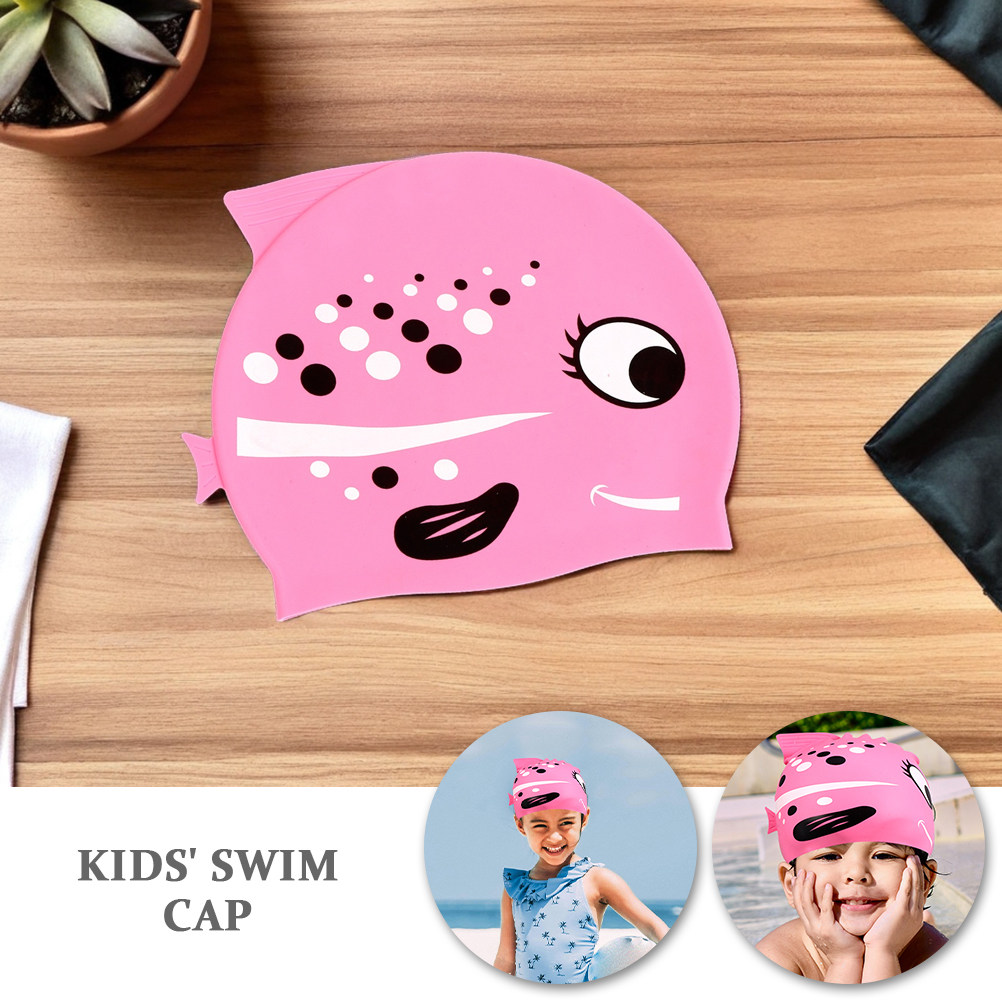 2Pcs 어린이 실리콘 수영 모자 활기찬 물고기 디자인 - Swim Hat Silicone 리뷰 및 가격