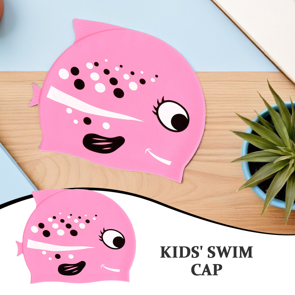 2Pcs 어린이 실리콘 수영 모자 활기찬 물고기 디자인 - Swim Hat Silicone 리뷰 및 가격